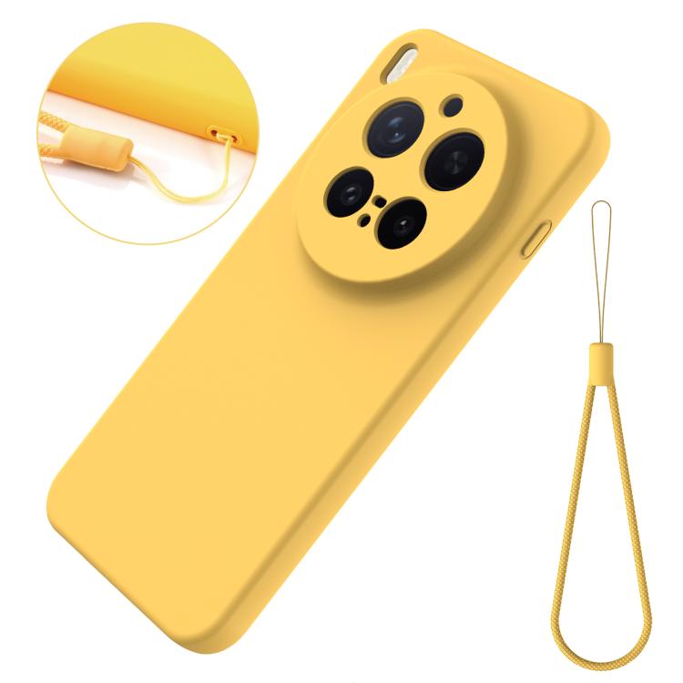 For vivo X300 Pro 5G Solid Color Liquid Silicone Dropproof Full Coverage Phone Case