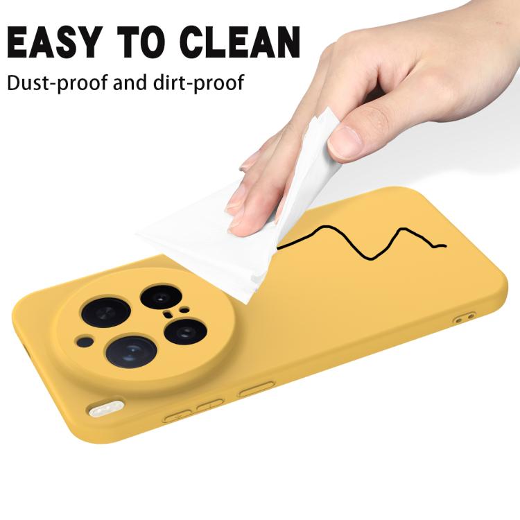 For vivo X300 Pro 5G Solid Color Liquid Silicone Dropproof Full Coverage Phone Case