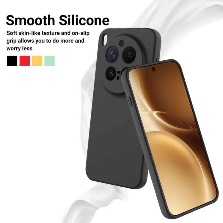 For vivo X300 Pro 5G Solid Color Liquid Silicone Dropproof Full Coverage Phone Case