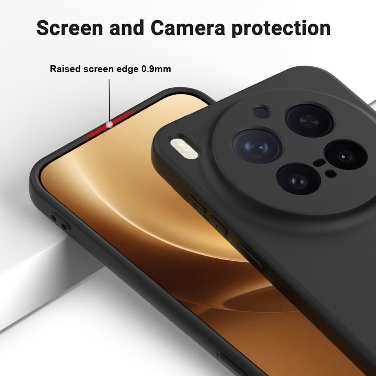 For vivo X300 Pro 5G Solid Color Liquid Silicone Dropproof Full Coverage Phone Case