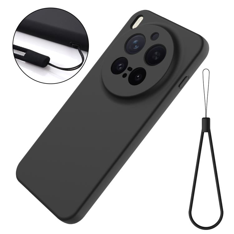 For vivo X300 Pro 5G Solid Color Liquid Silicone Dropproof Full Coverage Phone Case