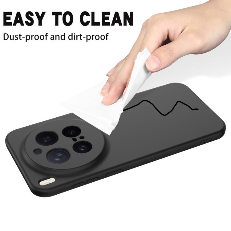 For vivo X300 Pro 5G Solid Color Liquid Silicone Dropproof Full Coverage Phone Case