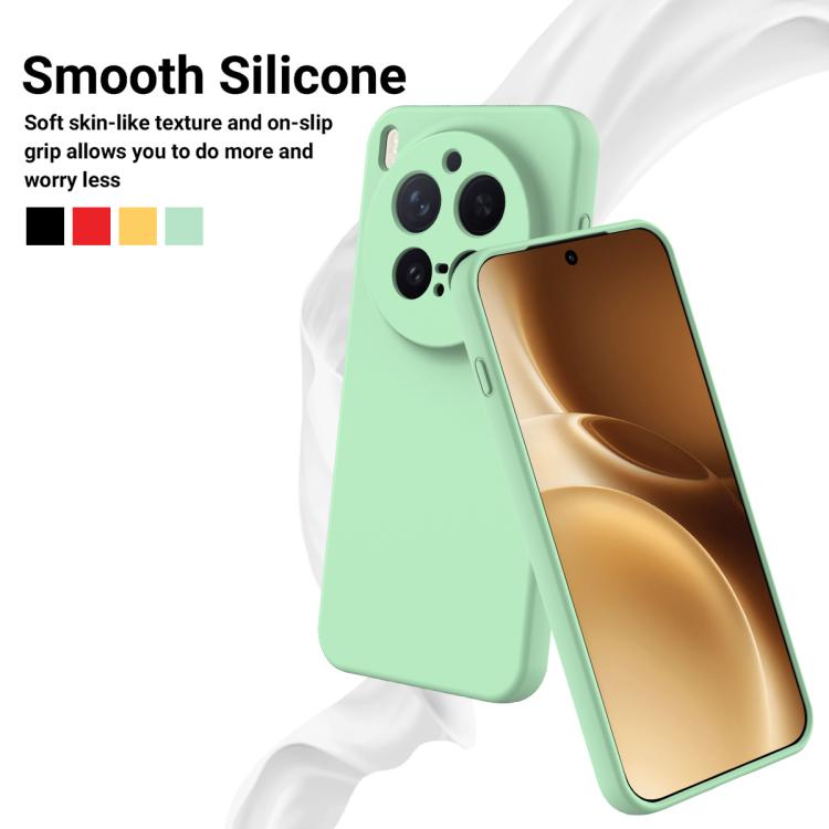For vivo X300 Pro 5G Solid Color Liquid Silicone Dropproof Full Coverage Phone Case