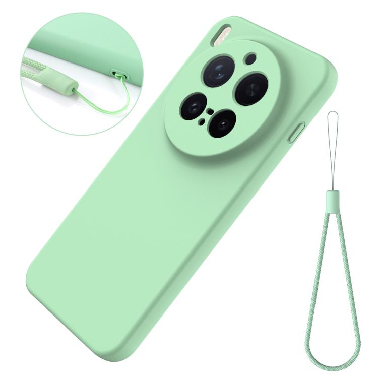 For vivo X300 Pro 5G Solid Color Liquid Silicone Dropproof Full Coverage Phone Case