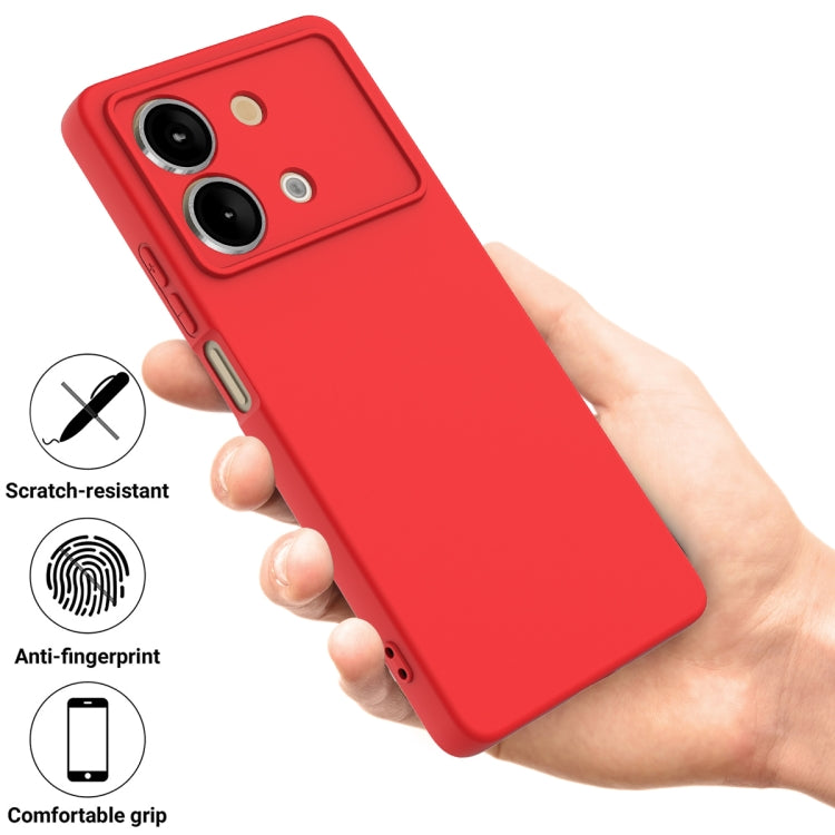 For Xiaomi Poco X6 Neo/Redmi Note 13R Pro Solid Color Liquid Silicone Dropproof Full Coverage Phone Case