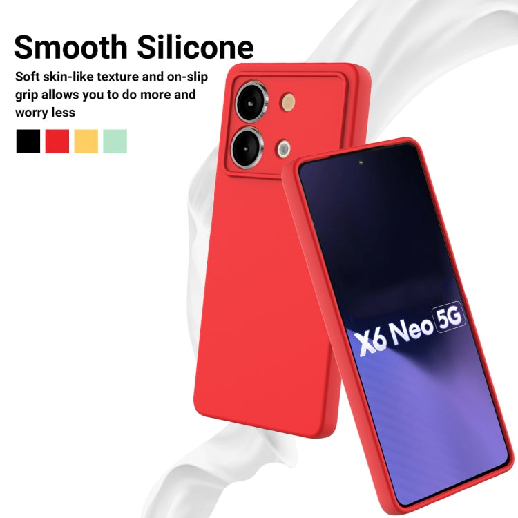 For Xiaomi Poco X6 Neo/Redmi Note 13R Pro Solid Color Liquid Silicone Dropproof Full Coverage Phone Case