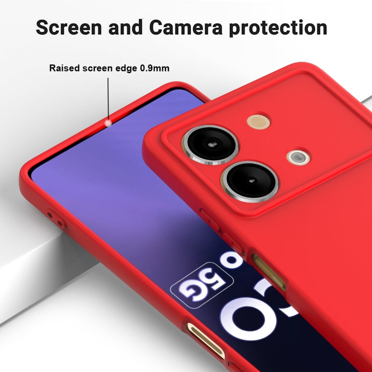 For Xiaomi Poco X6 Neo/Redmi Note 13R Pro Solid Color Liquid Silicone Dropproof Full Coverage Phone Case