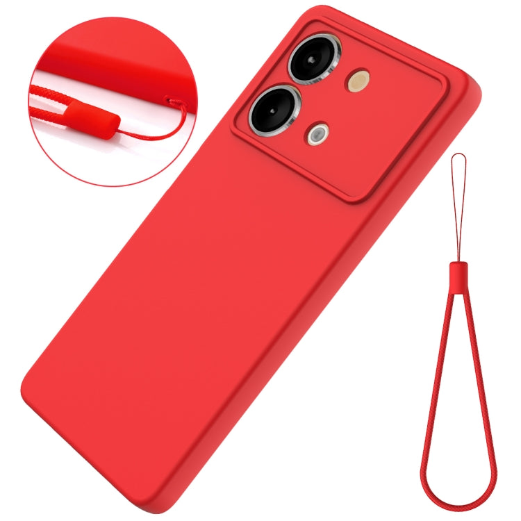 For Xiaomi Poco X6 Neo/Redmi Note 13R Pro Solid Color Liquid Silicone Dropproof Full Coverage Phone Case