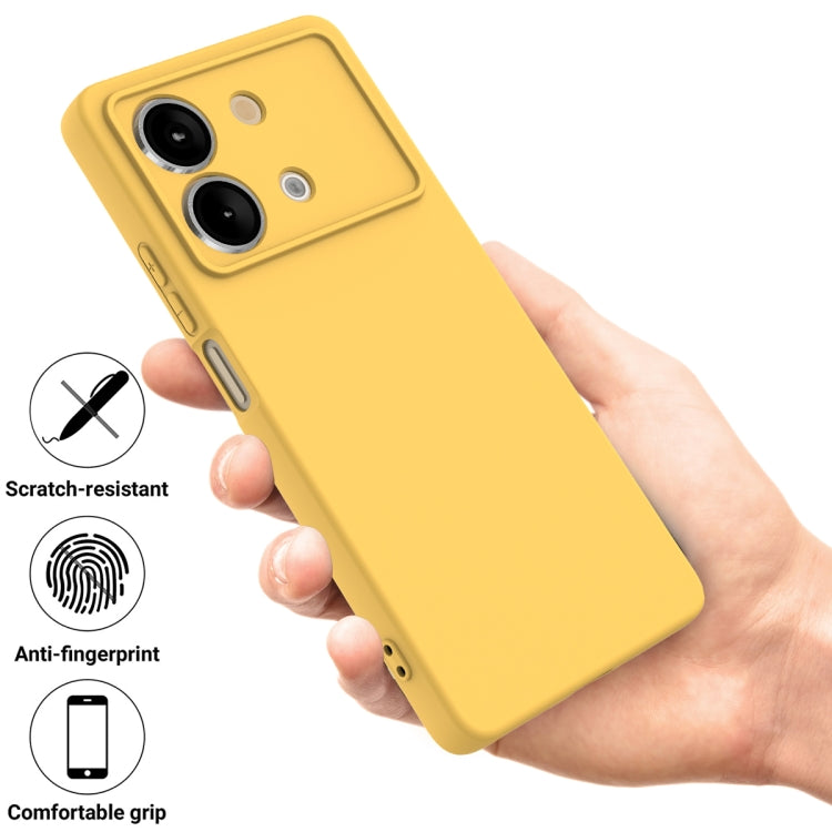 For Xiaomi Poco X6 Neo/Redmi Note 13R Pro Solid Color Liquid Silicone Dropproof Full Coverage Phone Case