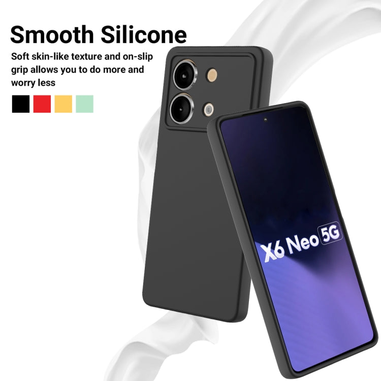 For Xiaomi Poco X6 Neo/Redmi Note 13R Pro Solid Color Liquid Silicone Dropproof Full Coverage Phone Case