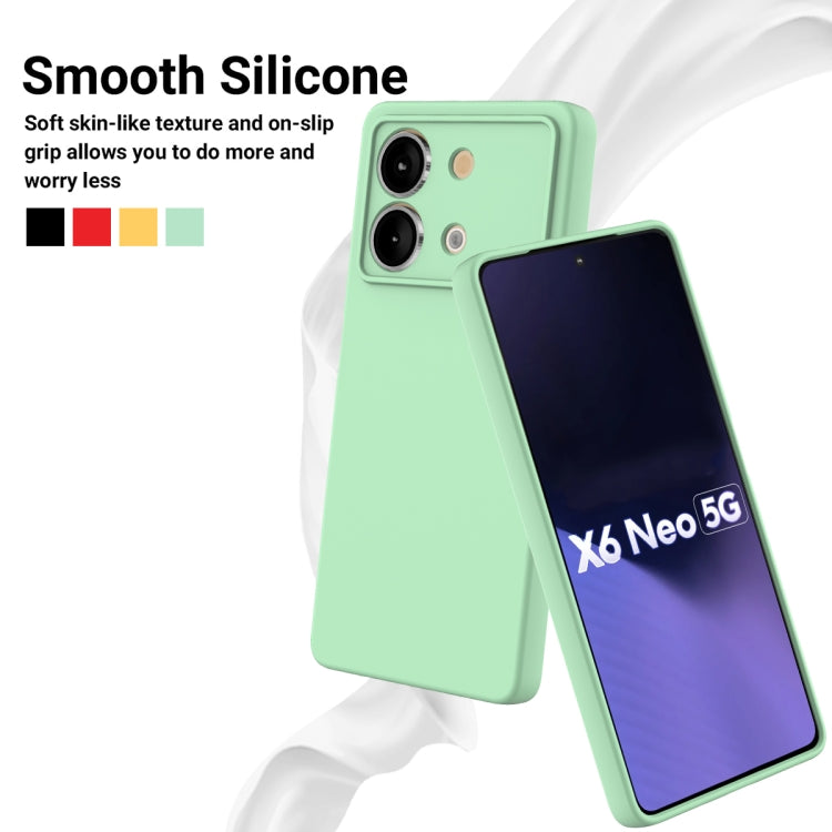 For Xiaomi Poco X6 Neo/Redmi Note 13R Pro Solid Color Liquid Silicone Dropproof Full Coverage Phone Case