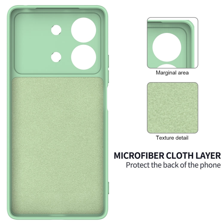 For Xiaomi Poco X6 Neo/Redmi Note 13R Pro Solid Color Liquid Silicone Dropproof Full Coverage Phone Case