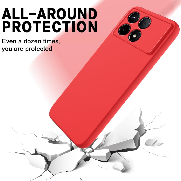 For Xiaomi Poco F6 Pro Solid Color Liquid Silicone Dropproof Full Coverage Phone Case