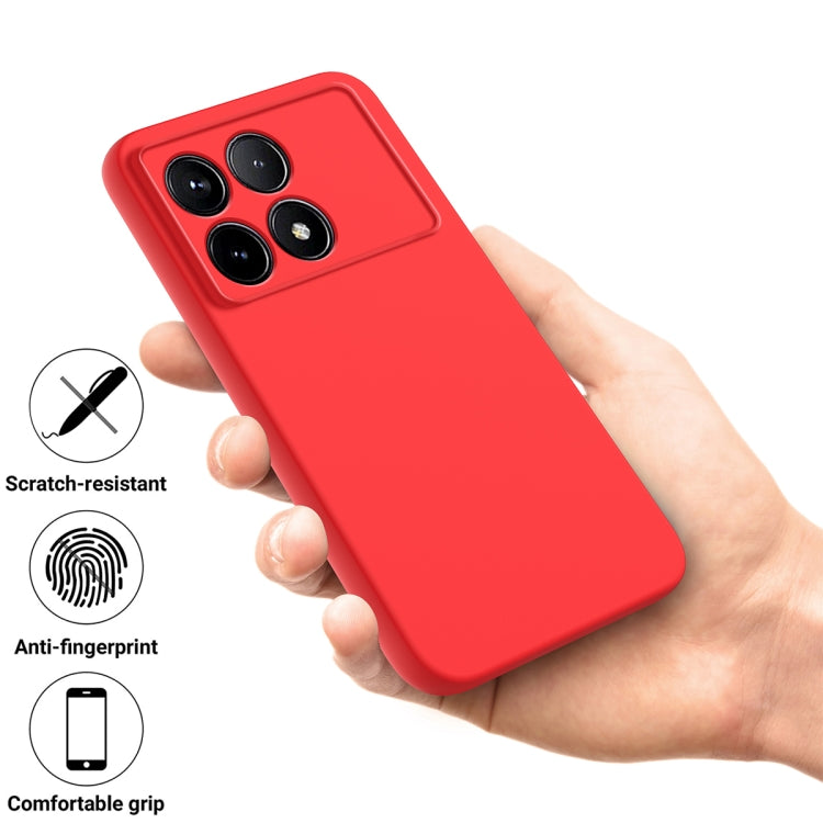 For Xiaomi Poco F6 Pro Solid Color Liquid Silicone Dropproof Full Coverage Phone Case