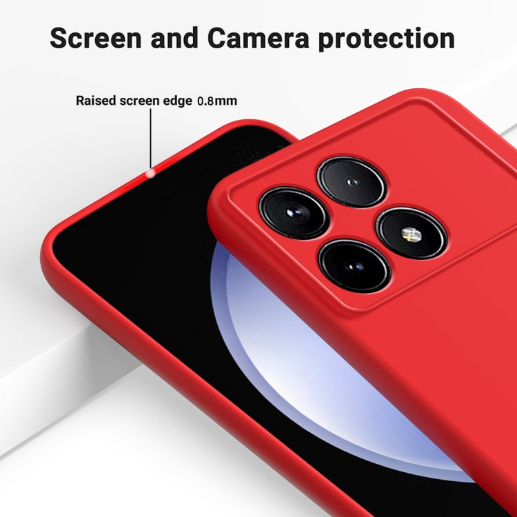 For Xiaomi Poco F6 Pro Solid Color Liquid Silicone Dropproof Full Coverage Phone Case