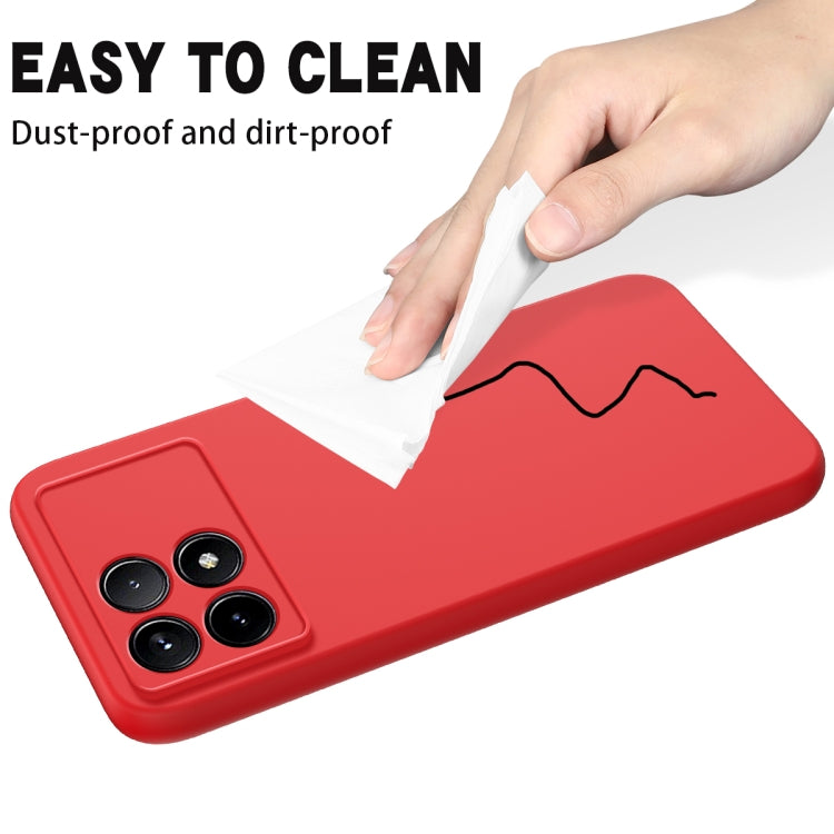 For Xiaomi Poco F6 Pro Solid Color Liquid Silicone Dropproof Full Coverage Phone Case