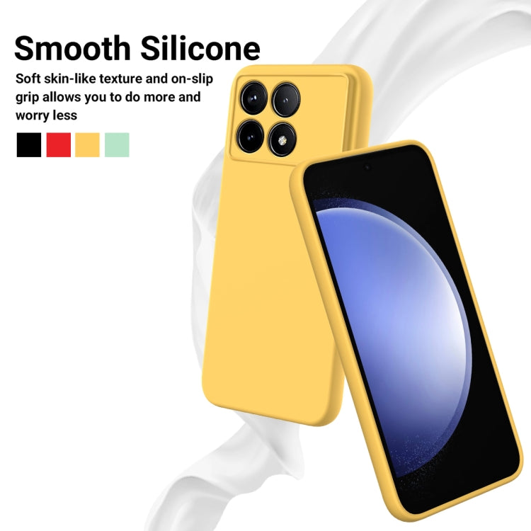 For Xiaomi Poco F6 Pro Solid Color Liquid Silicone Dropproof Full Coverage Phone Case
