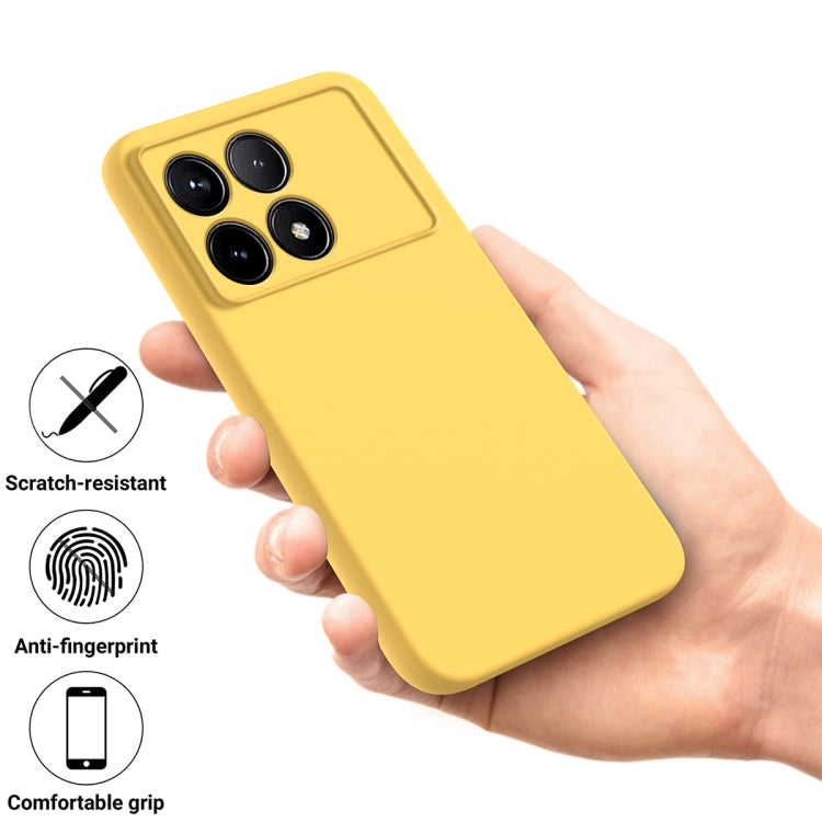 For Xiaomi Poco F6 Pro Solid Color Liquid Silicone Dropproof Full Coverage Phone Case