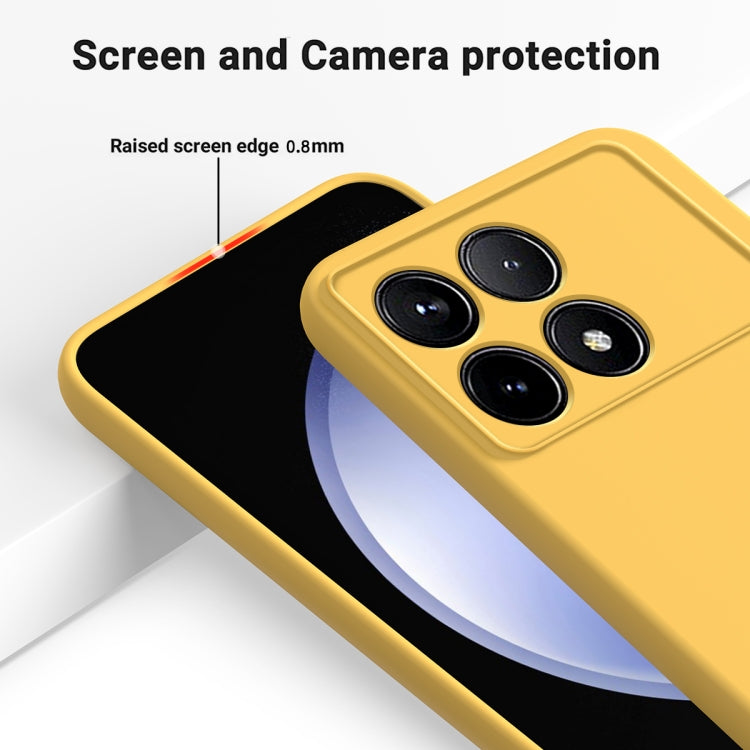 For Xiaomi Poco F6 Pro Solid Color Liquid Silicone Dropproof Full Coverage Phone Case