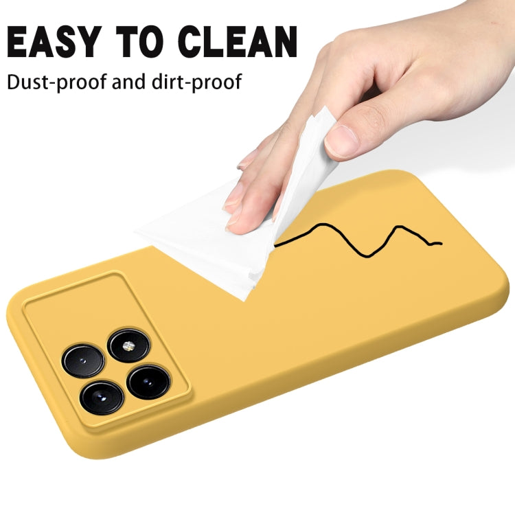 For Xiaomi Poco F6 Pro Solid Color Liquid Silicone Dropproof Full Coverage Phone Case