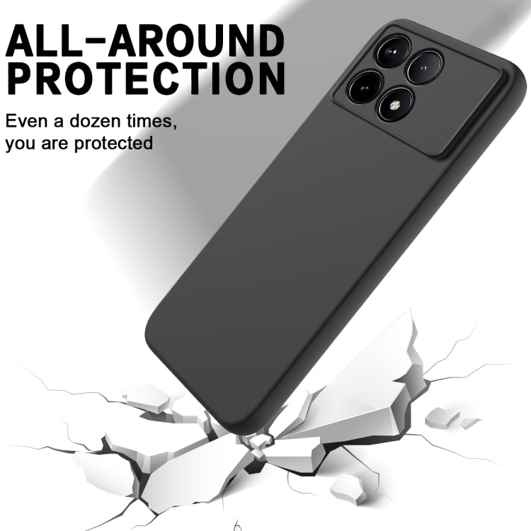 For Xiaomi Poco F6 Pro Solid Color Liquid Silicone Dropproof Full Coverage Phone Case