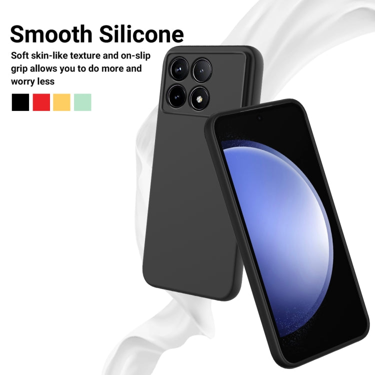 For Xiaomi Poco F6 Pro Solid Color Liquid Silicone Dropproof Full Coverage Phone Case