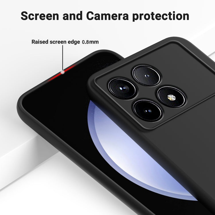For Xiaomi Poco F6 Pro Solid Color Liquid Silicone Dropproof Full Coverage Phone Case