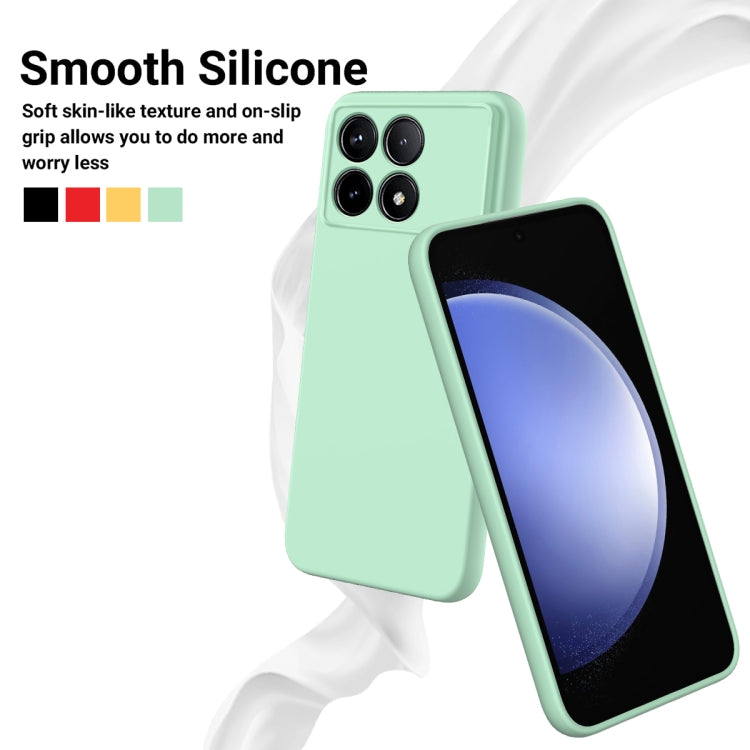 For Xiaomi Poco F6 Pro Solid Color Liquid Silicone Dropproof Full Coverage Phone Case