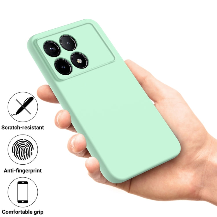 For Xiaomi Poco F6 Pro Solid Color Liquid Silicone Dropproof Full Coverage Phone Case