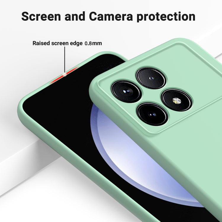 For Xiaomi Poco F6 Pro Solid Color Liquid Silicone Dropproof Full Coverage Phone Case