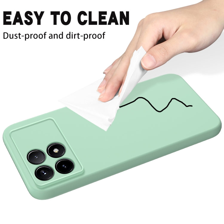 For Xiaomi Poco F6 Pro Solid Color Liquid Silicone Dropproof Full Coverage Phone Case
