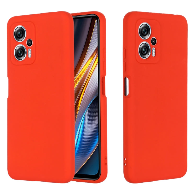 For Xiaomi Redmi Note 12T Pro / 11T Pro+ Solid Color Liquid Silicone Dropproof Full Coverage Phone Case