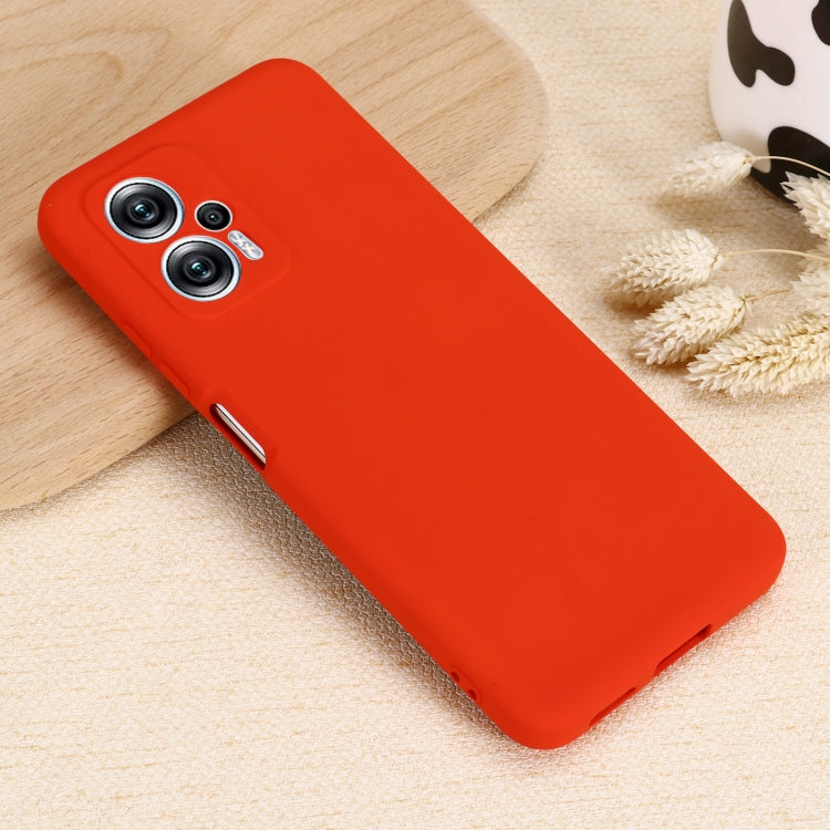 For Xiaomi Redmi Note 12T Pro / 11T Pro+ Solid Color Liquid Silicone Dropproof Full Coverage Phone Case