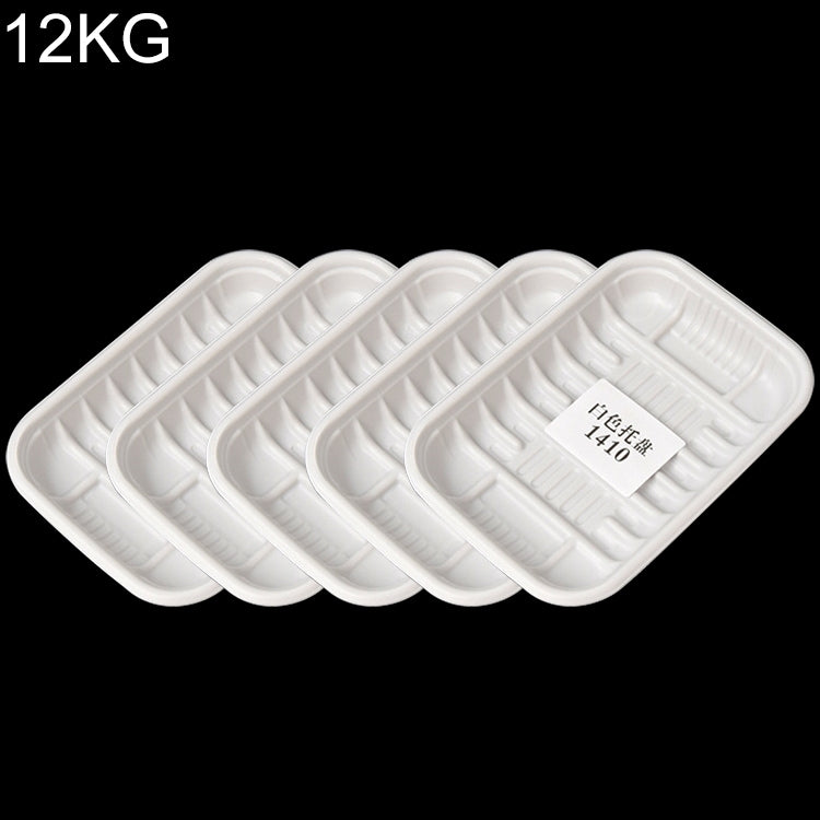 12KG Thickened Fresh Tray Disposable Plastic Food Packing Box Vegetable Fruit Meat Fresh-keeping Dish, Model:1410