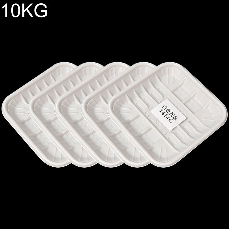 10KG Thickened Fresh Tray Disposable Plastic Food Packing Box Vegetable Fruit Meat Fresh-keeping Dish, Model:1414C
