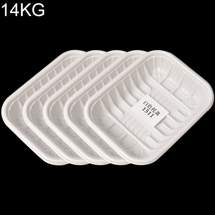14KG Thickened Fresh Tray Disposable Plastic Food Packing Box Vegetable Fruit Meat Fresh-keeping Dish, Model:1511