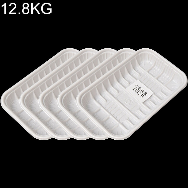 12.8KG Thickened Fresh Tray Disposable Plastic Food Packing Box Vegetable Fruit Meat Fresh-keeping Dish, Model:1912B