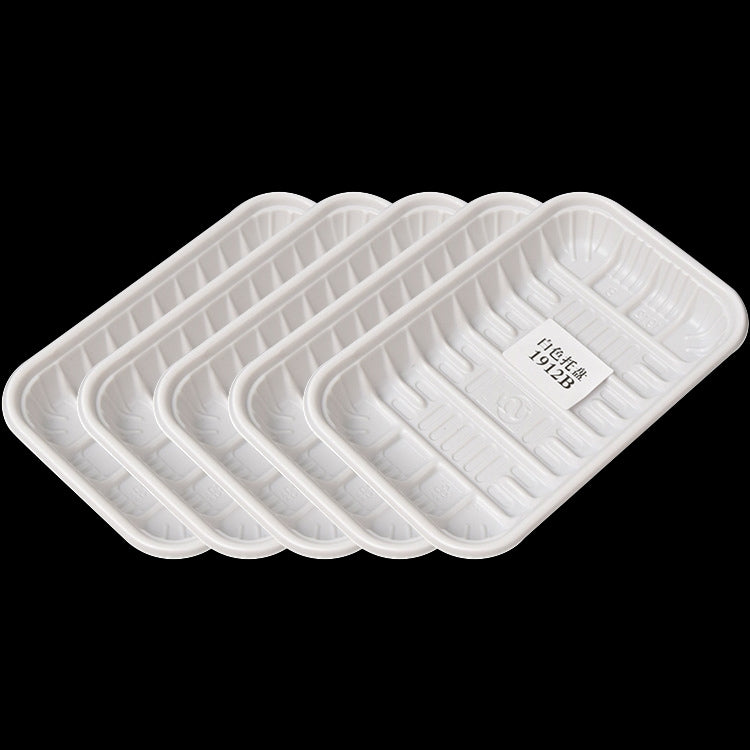 12.8KG Thickened Fresh Tray Disposable Plastic Food Packing Box Vegetable Fruit Meat Fresh-keeping Dish, Model:1912B