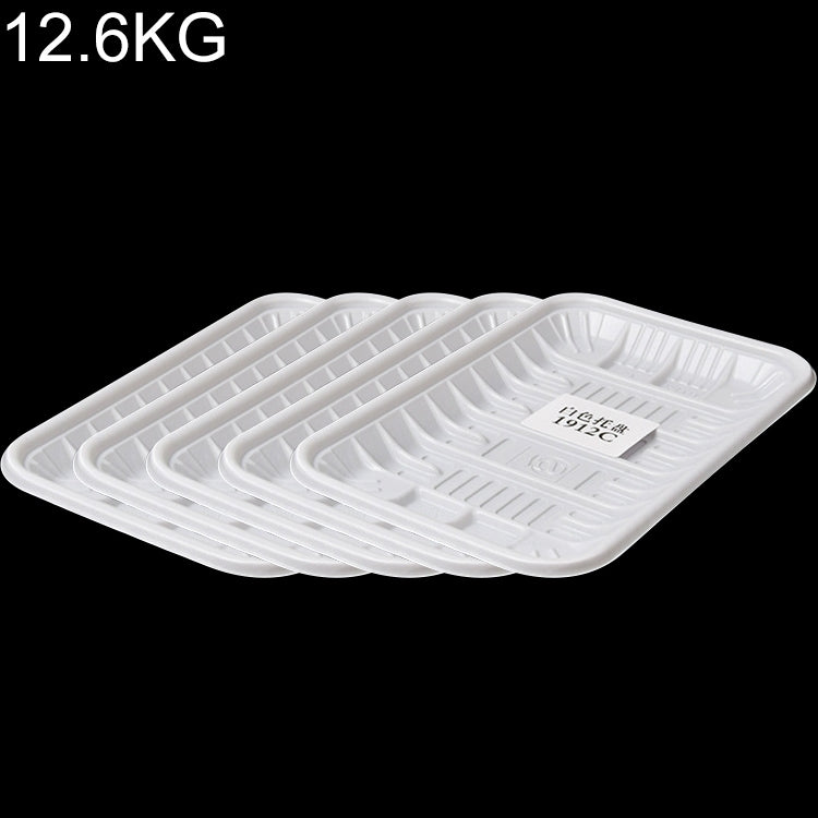 12.6KG Thickened Fresh Tray Disposable Plastic Food Packing Box Vegetable Fruit Meat Fresh-keeping Dish, Model:1912C