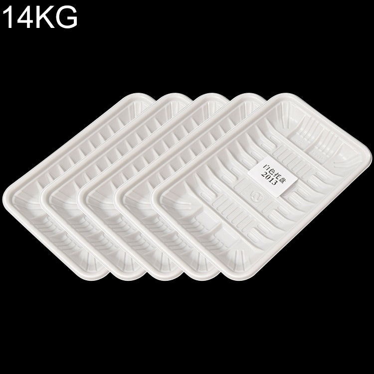 14KG Thickened Fresh Tray Disposable Plastic Food Packing Box Vegetable Fruit Meat Fresh-keeping Dish, Model:2013