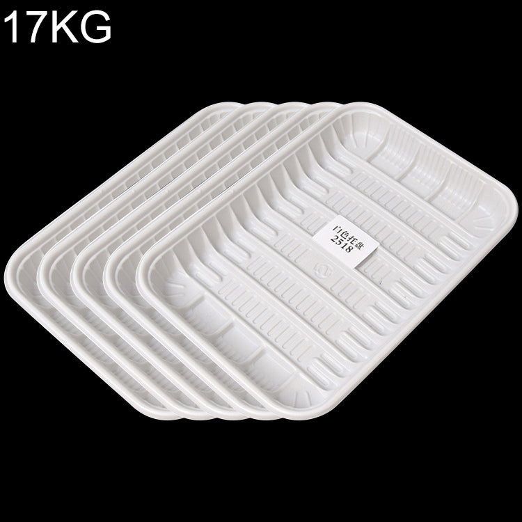 17KG Thickened Fresh Tray Disposable Plastic Food Packing Box Vegetable Fruit Meat Fresh-keeping Dish, Model:2518