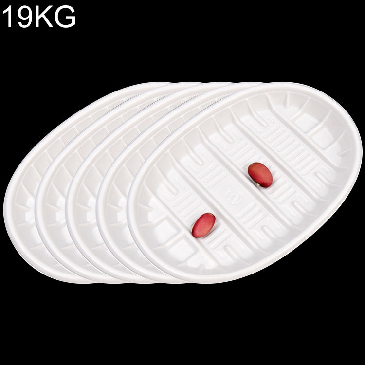 19KG Thickened Fresh Tray Disposable Plastic Food Packing Box Vegetable Fruit Meat Fresh-keeping Dish, Model:Oval