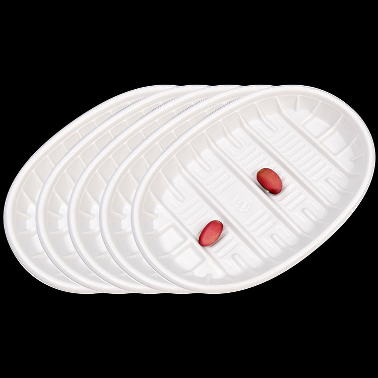 19KG Thickened Fresh Tray Disposable Plastic Food Packing Box Vegetable Fruit Meat Fresh-keeping Dish, Model:Oval