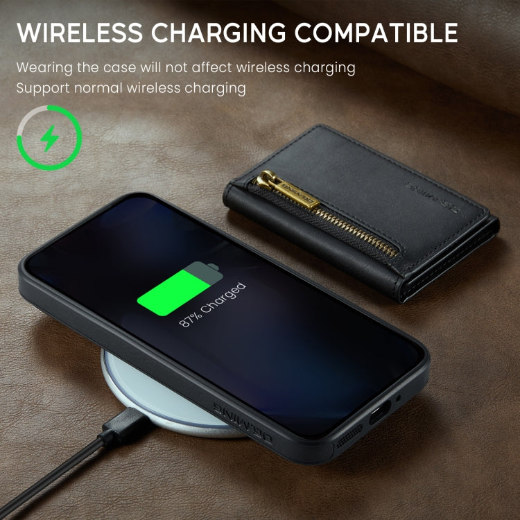 For Google Pixel 9 Pro XL DG.MING M5 Series Zip RFID Multi Card Detachable Leather Phone Case