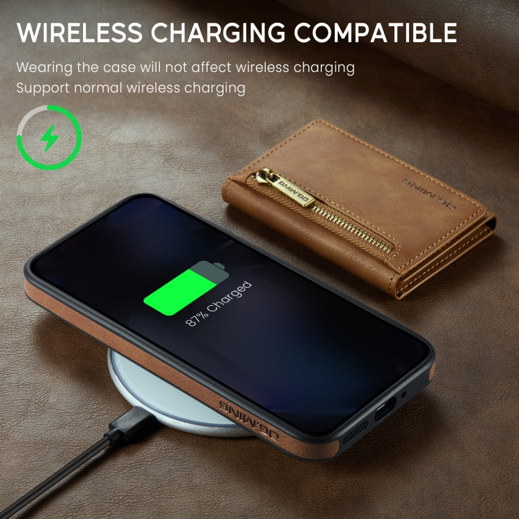 For Google Pixel 9 Pro XL DG.MING M5 Series Zip RFID Multi Card Detachable Leather Phone Case