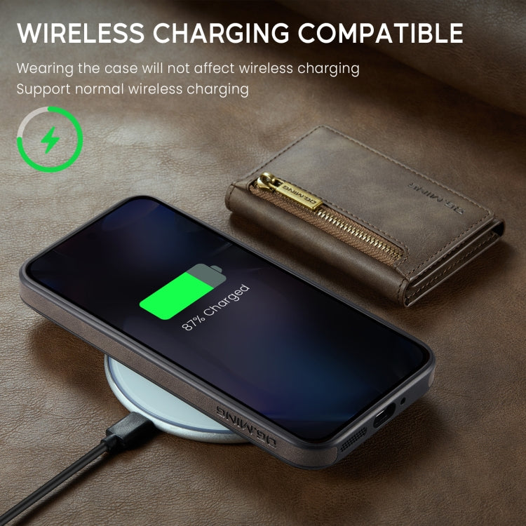 For Google Pixel 9 Pro XL DG.MING M5 Series Zip RFID Multi Card Detachable Leather Phone Case