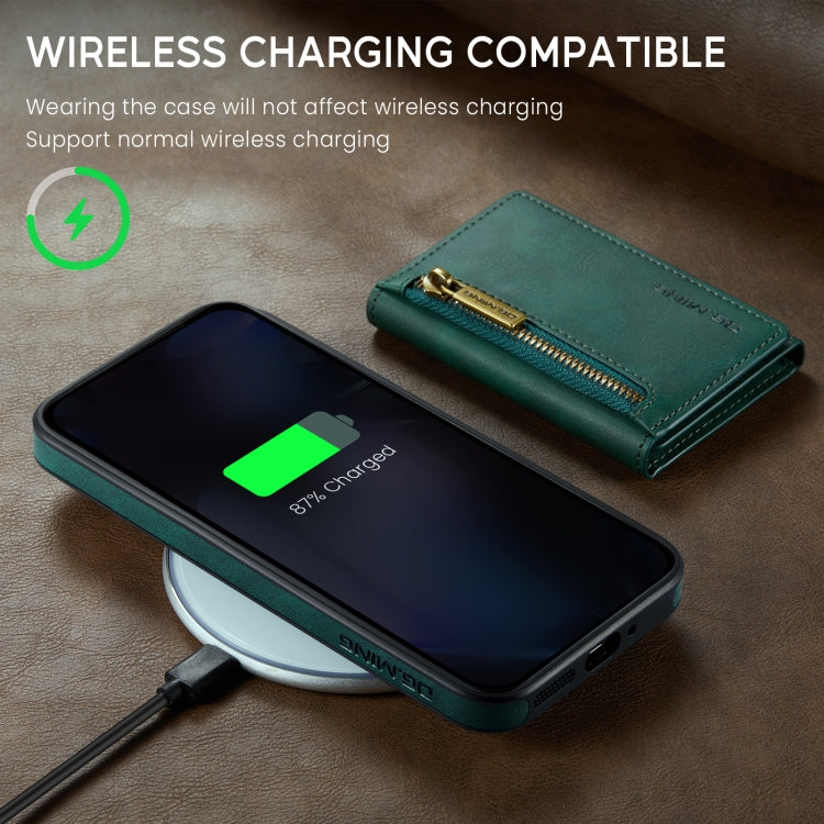 For Google Pixel 9 Pro XL DG.MING M5 Series Zip RFID Multi Card Detachable Leather Phone Case