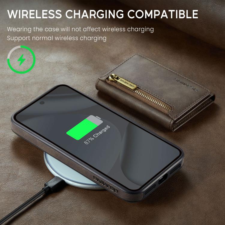 For Google Pixel 10 Pro XL DG.MING M5 Series Zip RFID Multi Card Detachable Leather Phone Case