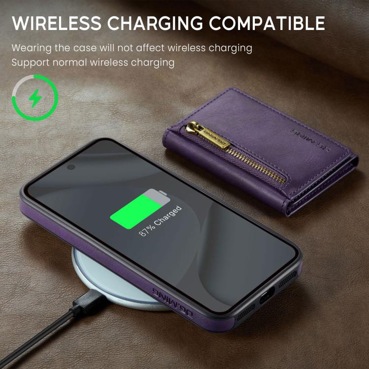 For Google Pixel 10 Pro XL DG.MING M5 Series Zip RFID Multi Card Detachable Leather Phone Case