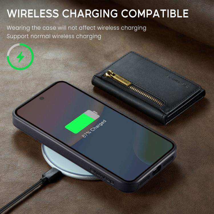 For Google Pixel 10 / Pixel 10 Pro DG.MING M5 Series Zip RFID Multi Card Detachable Leather Phone Case